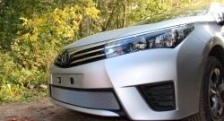 1 539 р. Сетка на бампер Russtal (хром)  Toyota Corolla  E180 (2013-2016). Увеличить фотографию 1