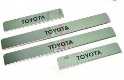 Накладки на порожки автомобиля M-VRS (нанесение надписи методом окраски) Toyota (Тойота) Corolla (Королла)  E180 (2013-2019) E180 дорестайлинг, рестайлинг