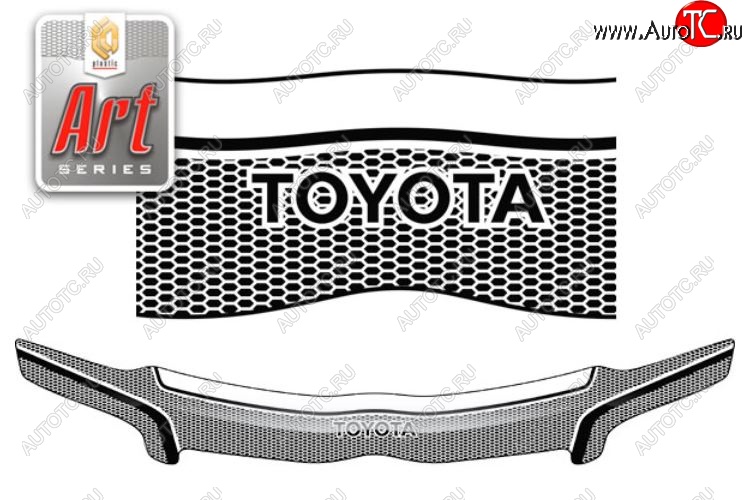 2 349 р. Дефлектор капота CA-Plastiс  Toyota Corolla  E120 (2004-2007) (Серия Art графит)