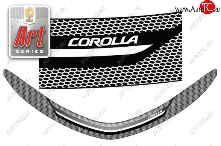 2 399 р. Дефлектор капота CA-Plastiс  Toyota Corolla  E180 (2013-2019) (Серия Art черная)