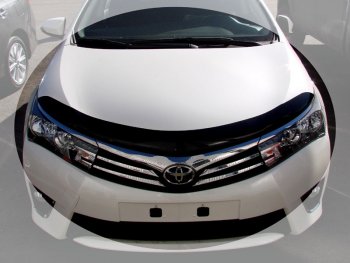 2 879 р. Дефлектор капота SIM  Toyota Corolla ( E170,  E180) (2012-2016). Увеличить фотографию 1
