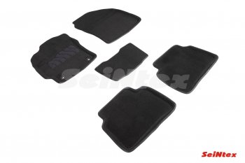 4 799 р. Комплект 3D ковриков в салон (ворсовые / чёрные) Seintex  Toyota Corolla  E210 (2018-2022). Увеличить фотографию 1