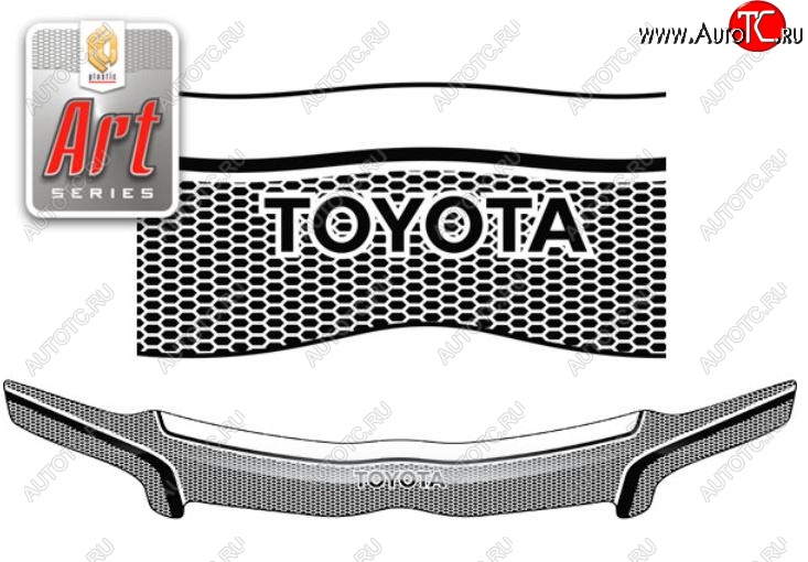 2 349 р. Дефлектор капота CA-Plastiс  Toyota Corolla Fielder  E120 (2004-2006) (Серия Art графит)