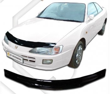 1 989 р. Дефлектор капота CA-Plastic  Toyota Corolla Levin  E110 (1997-2000) (Classic черный, Без надписи). Увеличить фотографию 1