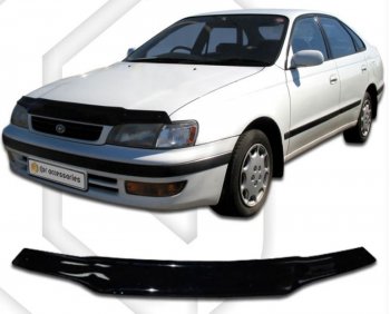 2 079 р. Дефлектор капота CA-Plastiс Toyota Corona T190 седан дорестайлинг (1992-1994) (Classic черный, Без надписи). Увеличить фотографию 1