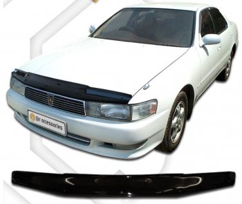 1 989 р. Дефлектор капота CA-Plastiс  Toyota Cresta  X90 (1992-1996) (Classic черный, Без надписи). Увеличить фотографию 1