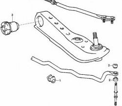 329 р. Полиуретановая втулка стабилизатора передней подвески Точка Опоры (26 мм)  Toyota Crown  S150 (1995-2001). Увеличить фотографию 2