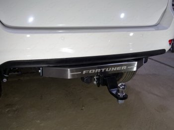 Фаркоп (тягово-сцепное устройство) TCC (надпись Fortuner) Toyota Fortuner AN160 дорестайлинг (2015-2020)  (оцинкованный, шар Е - нержавейка)