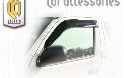 1 679 р. Ветровики дверей (широкая кабина, левый руль) CA-Plastic Toyota Hiace H200 минивэн (Япония) 2-ой рестайлинг (2010-2013) (Classic полупрозрачный, Без хром.молдинга). Увеличить фотографию 1