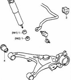 127 р. Полиуретановая втулка амортизатора задней подвески (верхнее крепление) Точка Опоры  Toyota Hiace Regius (1997-2002). Увеличить фотографию 2