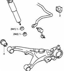 459 р. Полиуретановая втулка стабилизатора задней подвески Точка Опоры  Toyota Hiace Regius (1997-2002). Увеличить фотографию 2
