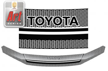 2 499 р. Дефлектор капота CA-Plastiс  Toyota Highlander  XU40 (2010-2013) (Серия Art серебро). Увеличить фотографию 2