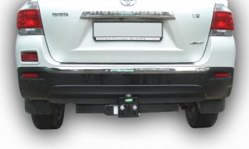 8 749 р. Фаркоп Лидер Плюс (съемный шар тип F) Toyota Highlander XU40 рестайлинг (2010-2013) (Без электропакета). Увеличить фотографию 1