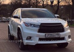 12 999 р. Комплект накладок на колёсные арки TopKontur Design Toyota Highlander XU50 дорестайлинг (2013-2017). Увеличить фотографию 2