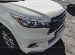 5 399 р. Решётка радиатора TopKontur Design Toyota Highlander XU50 дорестайлинг (2013-2017). Увеличить фотографию 6