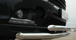 19 799 р. Защита переднего бампера (2 трубыØ63 мм, нержавейка) Russtal  Toyota Highlander  XU50 (2013-2017). Увеличить фотографию 2