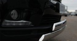 27 999 р. Защита переднего бампера (2 трубыØ75х42 мм, нержавейка) Russtal  Toyota Highlander  XU50 (2013-2017). Увеличить фотографию 4