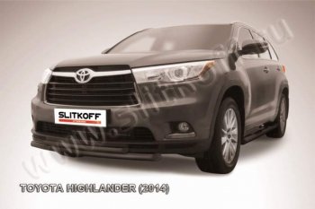 Защита переднего бампер Slitkoff Toyota Highlander XU50 дорестайлинг (2013-2017)