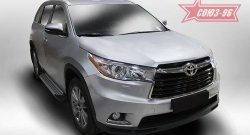 Пороги из алюминиевого профиля Souz-96 Toyota Highlander XU50 дорестайлинг (2013-2017)