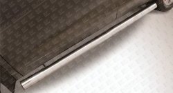 15 749 р. Защита порогов из круглой трубы диаметром 76 мм Slitkoff  Toyota Highlander  XU50 (2013-2017) (Цвет: нержавеющая полированная сталь). Увеличить фотографию 1