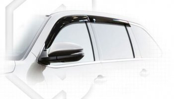 2 169 р. Дефлектора окон CA-Plastic  Toyota Highlander  XU50 (2013-2020) (Classic полупрозрачный, Без хром.молдинга). Увеличить фотографию 1
