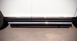 13 299 р. Защита порогов из круглой трубы диаметром 76 мм (рестайлинг) Russtal  Toyota Highlander  XU40 (2010-2013) (Защита порогов с со скосами на торцах (вариант 1)). Увеличить фотографию 2