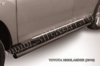 Защита порогов Slitkoff Toyota Highlander XU40 рестайлинг (2010-2013)