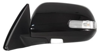 9 449 р. Боковое левое зеркало заднего вида (рестайлинг) (обогрев/поворотник) SAT  Toyota Highlander  XU40 (2010-2013) (Неокрашенное). Увеличить фотографию 1