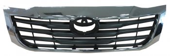 5 449 р. Решётка радиатора (черная с хромом) SAT Toyota Hilux AN20,AN30  2-ой рестайлинг (2011-2016) (Неокрашенная). Увеличить фотографию 1