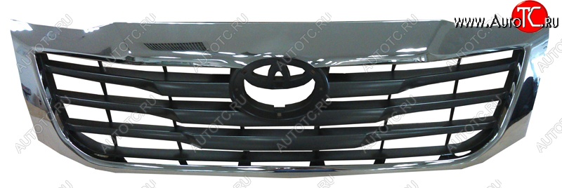 5 449 р. Решётка радиатора (черная с хромом) SAT Toyota Hilux AN20,AN30  2-ой рестайлинг (2011-2016) (Неокрашенная)
