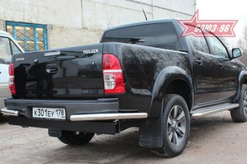 9 539 р. Защита заднего бампера из боковых уголков Souz-96 (d60)  Toyota Hilux  AN20,AN30 (2011-2016)  2-ой рестайлинг. Увеличить фотографию 1