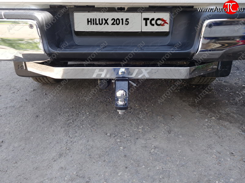 21 549 р. Фаркоп (тягово-сцепное устройство) Exclusive/Black Onyx TCC Toyota Hilux AN120 1-ый рестайлинг (2017-2020) (оцинкованный, шар Е )