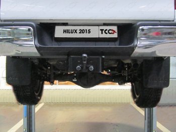 Фаркоп (тягово-сцепное устройство) TCC (Exclusive, Black Onyx) Toyota Hilux AN20,AN30  2-ой рестайлинг (2011-2016)  (Оцинкованный, шар F - оцинкованный)