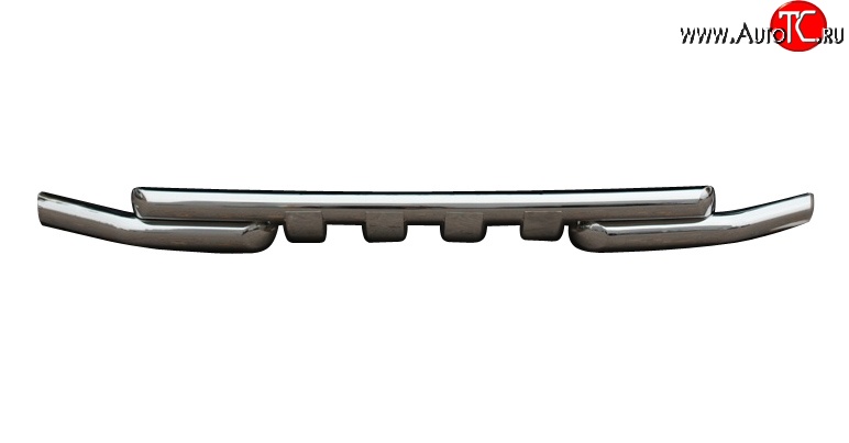 20 849 р. Защита переднего бампера (2 трубы Ø63 мм с зубами, нержавейка) Russtal  Toyota Hilux  AN120 (2016-2020)