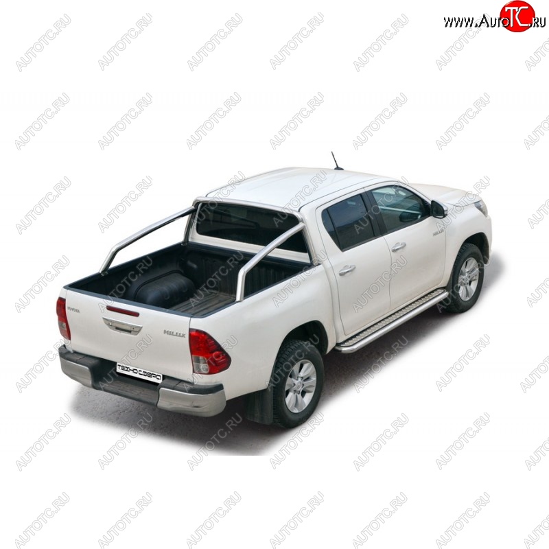27 749 р. Защитная дуга багажника ТехноСфера (Техно Сфера) (нержавейка, d63.5 mm)  Toyota Hilux  AN120 (2016-2020)