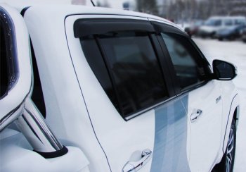 2 449 р. Дефлектора окон SIM Double Cab  Toyota Hilux  AN120 (2016-2020). Увеличить фотографию 1
