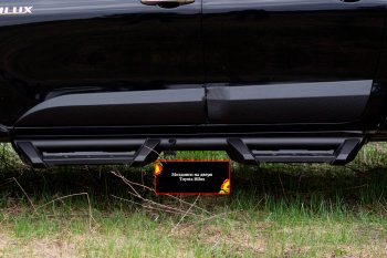 9 999 р. Молдинги дверей RA (комплект)  Toyota Hilux  AN120 (2016-2020) (Поверхность шагрень). Увеличить фотографию 1