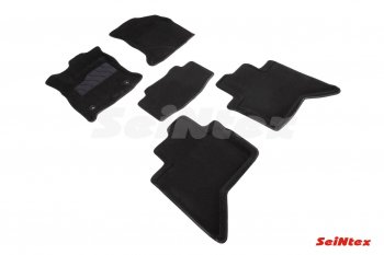 5 249 р. Коврики в салон SEINTEX 3D ВОРС (комплект)  Toyota Hilux  AN120 (2016-2020) (Цвет: черный). Увеличить фотографию 1