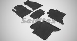 Износостойкие коврики в салон с высоким бортом SeiNtex Premium 4 шт. (резина) Toyota Hilux AN120 дорестайлинг (2016-2020)