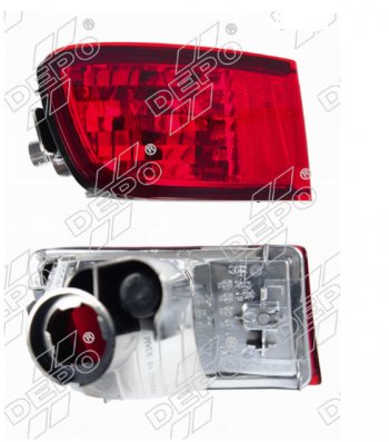 1 979 р. Левый фонарь в задний бампер DEPO Toyota Land Cruiser Prado J120 (2002-2009). Увеличить фотографию 1