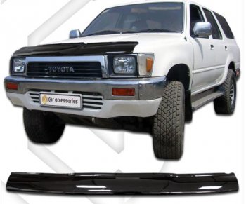 1 989 р. Дефлектор капота CA-Plastiс  Toyota Hilux Surf  N120,N130 (1989-1991) (Classic черный, Без надписи). Увеличить фотографию 1