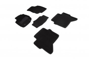 5 249 р. Комплект ковриков в салон Seintex 3D (текстиль)  Toyota Hilux  AN20,AN30 (2011-2016) (черный). Увеличить фотографию 1