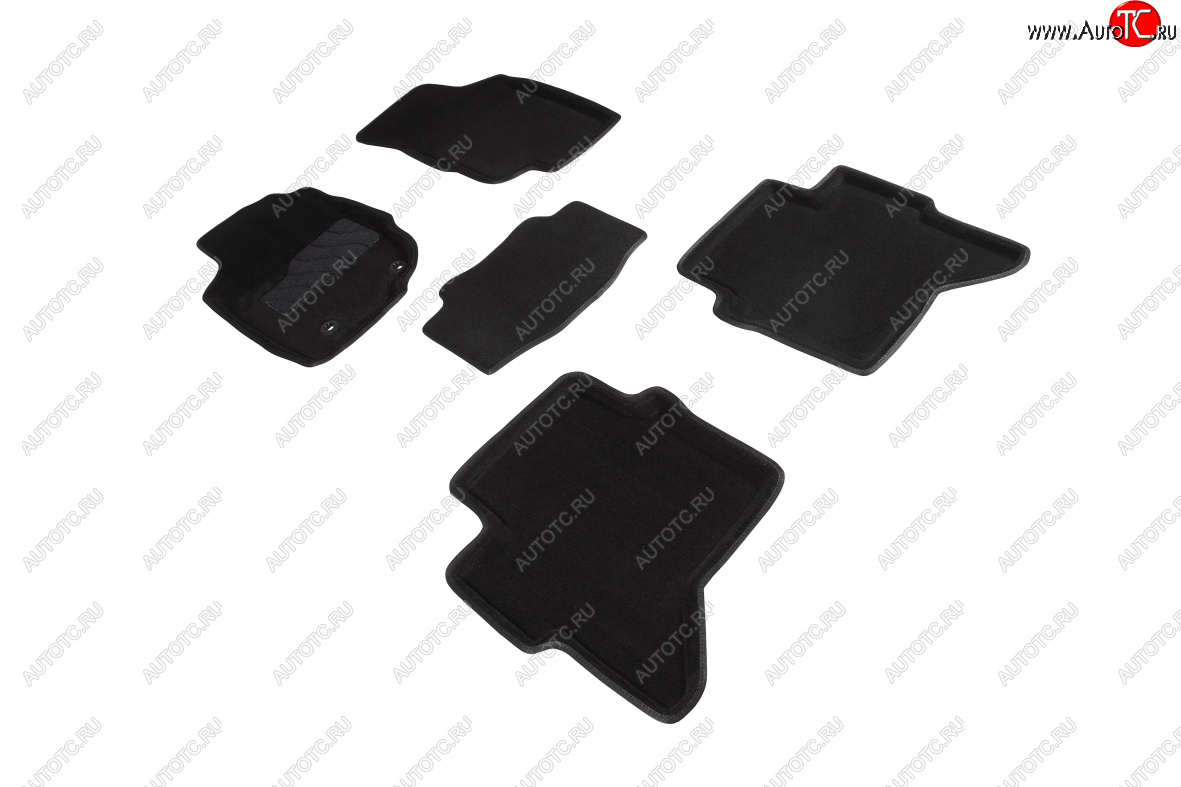 5 249 р. Комплект ковриков в салон Seintex 3D (текстиль)  Toyota Hilux  AN20,AN30 (2011-2016) (черный)