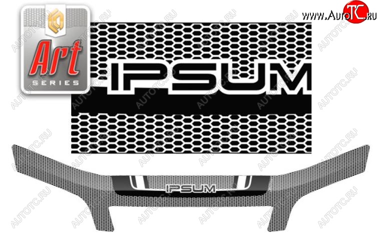 2 499 р. Дефлектор капота (M10G-M15G) CA-Plastiс  Toyota Ipsum  SXM10 (1995-1998) (Серия Art графит)