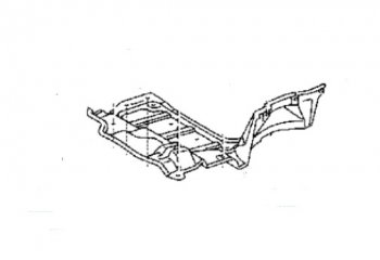 1 299 р. Левая защита двигателя (пыльник) SAT  Toyota Ipsum  ACM20 (2001-2003). Увеличить фотографию 1