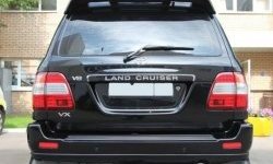 8 149 р. Накладка на задний бампер CT  Toyota Land Cruiser  100 (1998-2007) (Неокрашенная). Увеличить фотографию 3