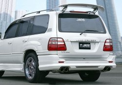 11 949 р. Накладка на задний бампер JAOS Toyota Land Cruiser 100 дорестайлинг (1998-2002) (Неокрашенная). Увеличить фотографию 1