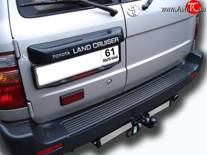 10 099 р. Фаркоп Лидер Плюс (с нержавеющей пластиной).  Toyota Land Cruiser  J105 (1998-2007) (Без электропакета)