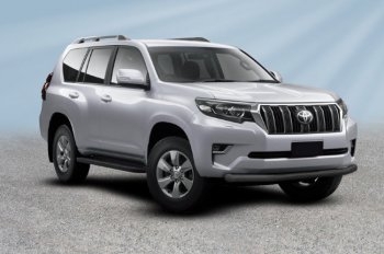 Защита переднего бампера Slitkoff (Ø мм). Toyota (Тойота) Land Cruiser Prado (Лэнд)  J150 (2017-2020) J150 2-ой рестайлинг