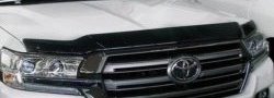 2 699 р. Дефлектор капота NovLine-Autofamily (рестайлинг)  Toyota Land Cruiser  200 (2012-2015). Увеличить фотографию 1